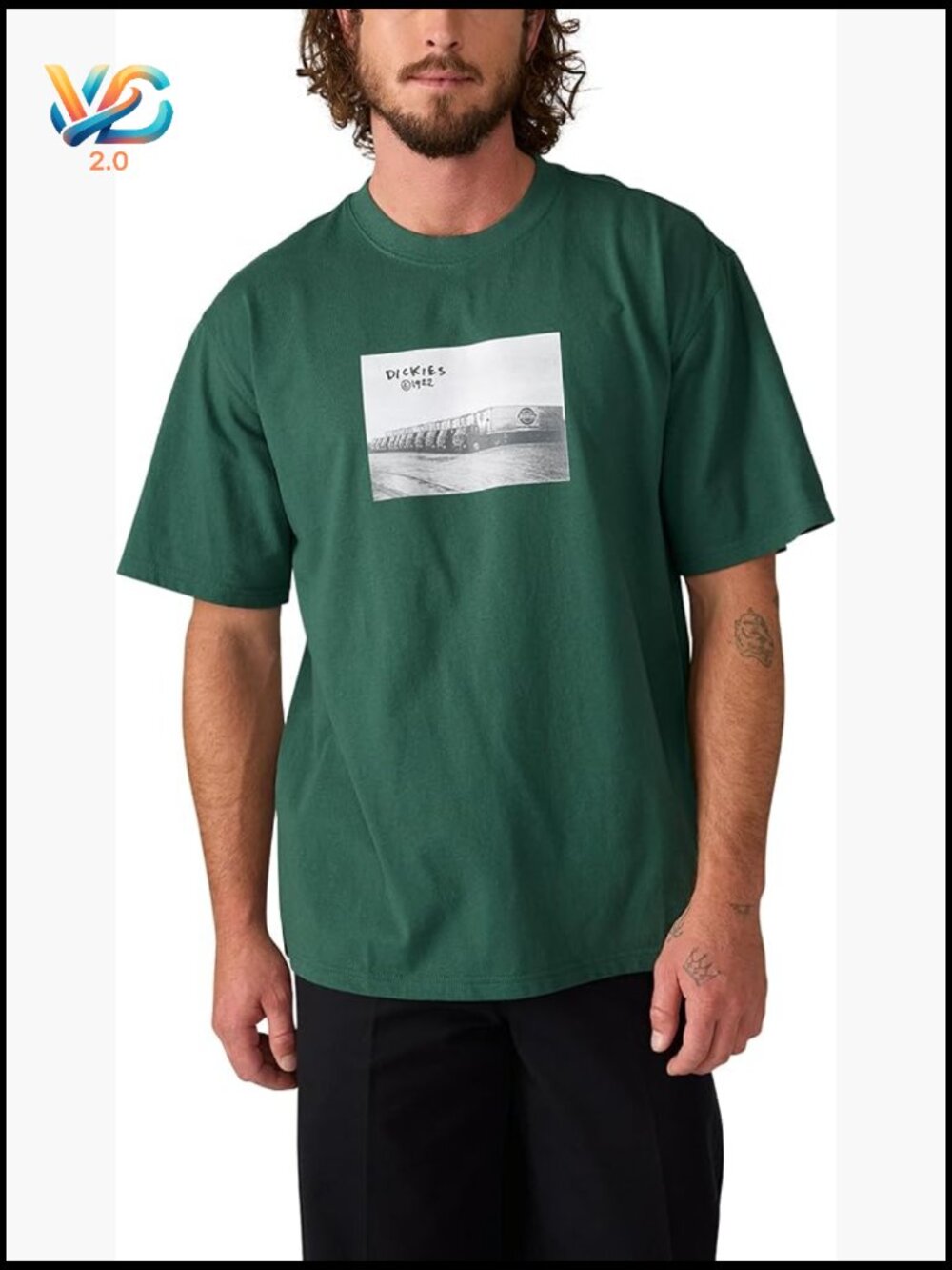 Vintage Graphic Short Sleeve Tee - Relaxed Fit Cotton Crew Neck
